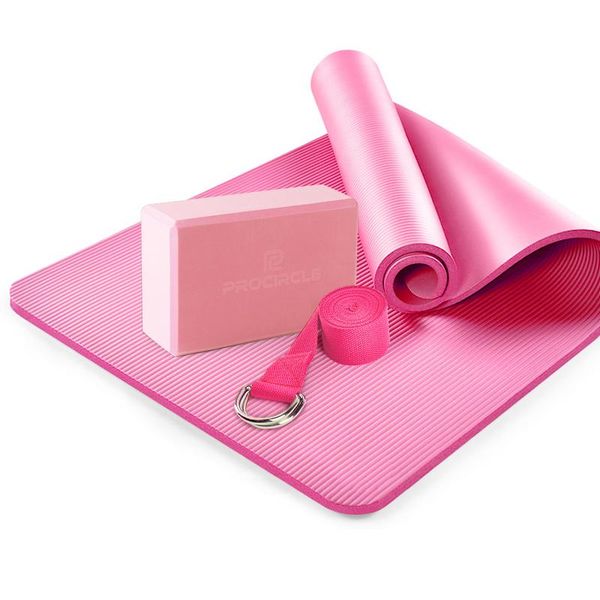 yoga mats procircle set of 3 - includes ultra thick exercise mat, 2 blocks, a strap for exercise, yoga, and pilates
yoga mats procircle set of 3 - includes ultra thick exercise mat, 2 blocks, a strap for exercise, yoga, and pilates