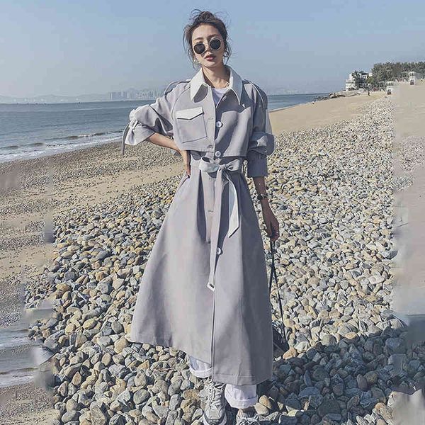 women's trench coats windbreaker long spring autumn korean loose big size ladies cloak casual 100% cotton coat female lining jacke, Tan;black
women's trench coats windbreaker long spring autumn korean loose big size ladies cloak casual 100% cotton coat female lining jacke, Tan;black