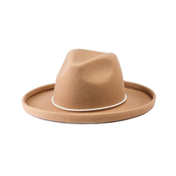 wide brim hats women's clothing 2021 autumn winter fashion leisure lace up decoration exquisite wool jazz hat outdoor fedora, Blue;gray
wide brim hats women's clothing 2021 autumn winter fashion leisure lace up decoration exquisite wool jazz hat outdoor fedora, Blue;gray
