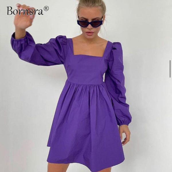 casual dresses bornsra 2021 autumn women's short skirt bubble sleeve square neck long lace halter temperament pure cotton dress, Black;gray
casual dresses bornsra 2021 autumn women's short skirt bubble sleeve square neck long lace halter temperament pure cotton dress, Black;gray
