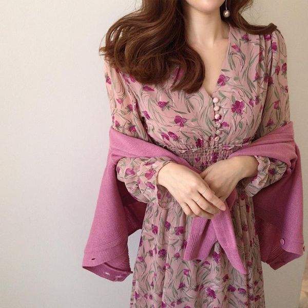 casual dresses v neck flower dress women floral chiffon clothes maxi beach elegant autumn pink korean fashion long sleeve, Black;gray
casual dresses v neck flower dress women floral chiffon clothes maxi beach elegant autumn pink korean fashion long sleeve, Black;gray
