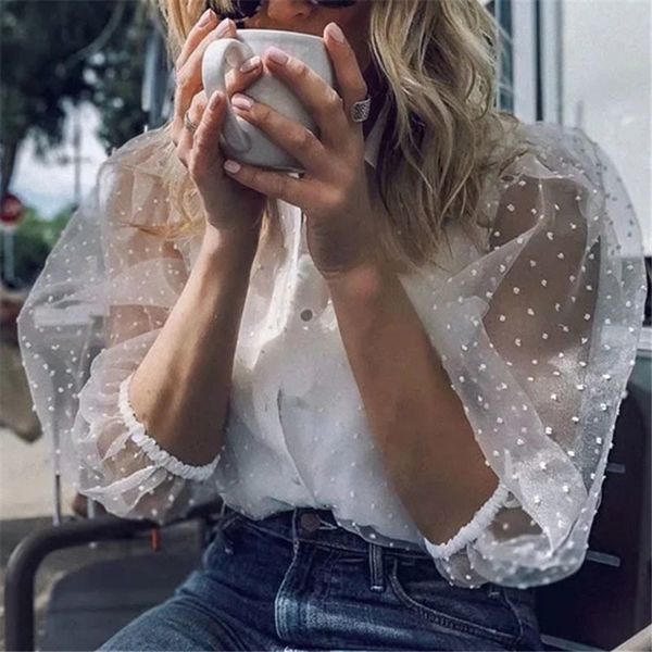 women's knits & tees transparent mesh with floral embroidery for women, , short t-shirts, loose shirts dots and dot sleeves, t, White
women's knits & tees transparent mesh with floral embroidery for women, , short t-shirts, loose shirts dots and dot sleeves, t, White