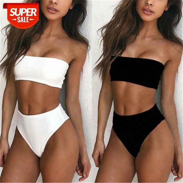 bandeau bikinis women high waist swimsuit push up swimwear beach wear brazilian biquini set solid #xv9u, White;black
bandeau bikinis women high waist swimsuit push up swimwear beach wear brazilian biquini set solid #xv9u, White;black