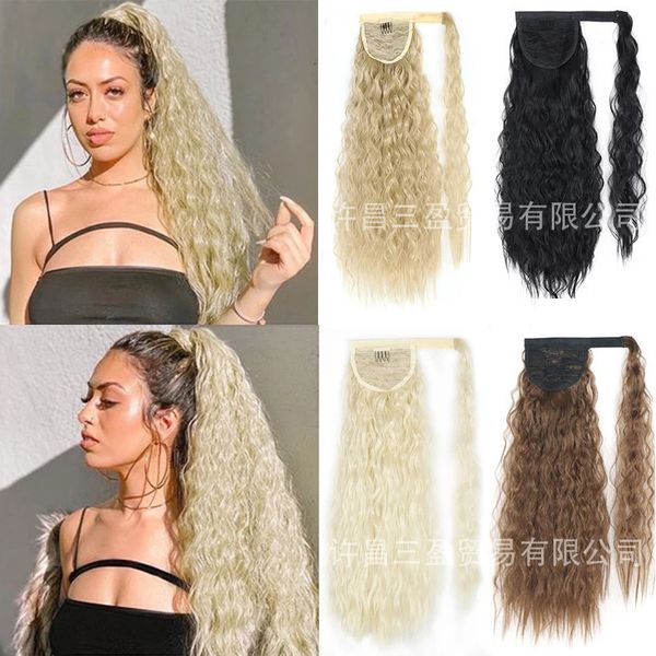 corn wig winding velcro bandage small ripple long curly hair high chemical fiber ponytail, Black;brown
corn wig winding velcro bandage small ripple long curly hair high chemical fiber ponytail, Black;brown