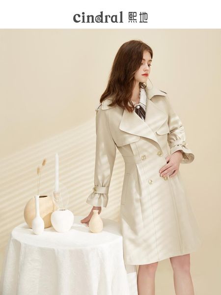 women's trench coats 2021 spring khaki windbreaker mid-length style waist is thin, drape coat, Tan;black
women's trench coats 2021 spring khaki windbreaker mid-length style waist is thin, drape coat, Tan;black