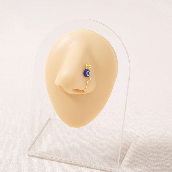 new non perforated false nose ring and nail hand woven blue devil eye u-shaped puncture jewelry, Silver
new non perforated false nose ring and nail hand woven blue devil eye u-shaped puncture jewelry, Silver
