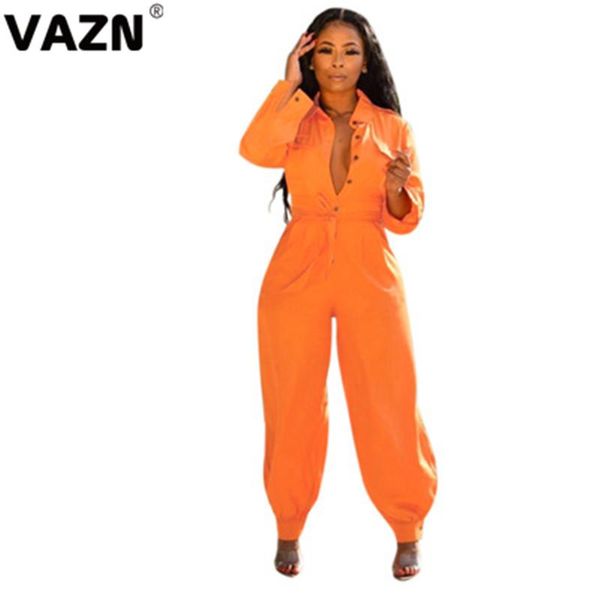 women's jumpsuits & rompers vazn 2021 casual office fashion women daily orange untidy full sleeve lace up lady long pencil romper, Black;white
women's jumpsuits & rompers vazn 2021 casual office fashion women daily orange untidy full sleeve lace up lady long pencil romper, Black;white