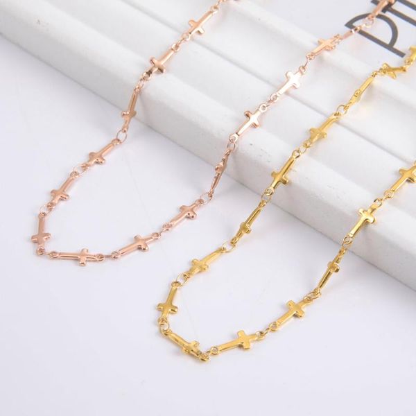 pendant necklaces cazador fashion small cross choker party wedding jewelry stainless steel chain for women gold color 2021, Silver
pendant necklaces cazador fashion small cross choker party wedding jewelry stainless steel chain for women gold color 2021, Silver