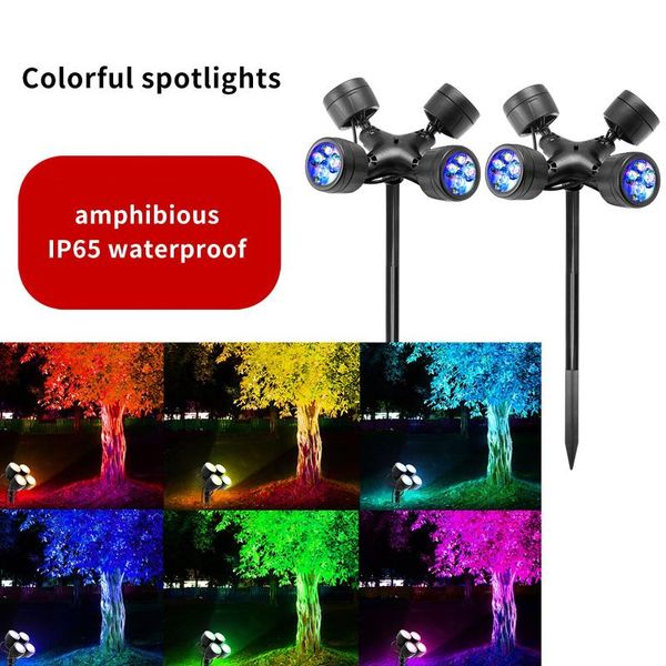four-head 360 degrees rotary rgb led garden lawn lamps remote control outdoor landscape lighting waterproof spot lights
four-head 360 degrees rotary rgb led garden lawn lamps remote control outdoor landscape lighting waterproof spot lights