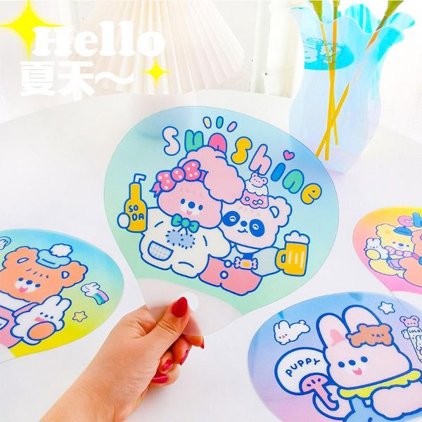 card holders summer children pvc hand fans portable cartoon the gradient theme fan korean ins type plastic mini creative party gift, Brown;gray
card holders summer children pvc hand fans portable cartoon the gradient theme fan korean ins type plastic mini creative party gift, Brown;gray