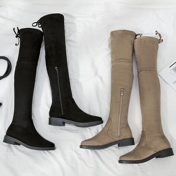 boots size 35-40 women over the knee female long sock suede snow ladies low heels flats round-toe winter shoes mzyl, Black
boots size 35-40 women over the knee female long sock suede snow ladies low heels flats round-toe winter shoes mzyl, Black