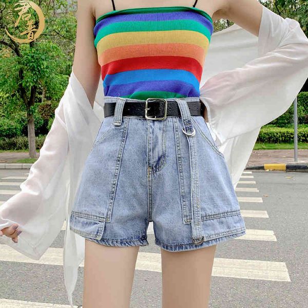 women's shorts denim 2020 spring and summer chic high waist thin irregular wide leg a-line net red pants trend, White;black
women's shorts denim 2020 spring and summer chic high waist thin irregular wide leg a-line net red pants trend, White;black