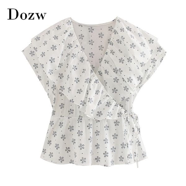 stylish floral print blouse shirt women v neck elegant ruffled blouses summer short sleeve casual bow tie 210515, White
stylish floral print blouse shirt women v neck elegant ruffled blouses summer short sleeve casual bow tie 210515, White