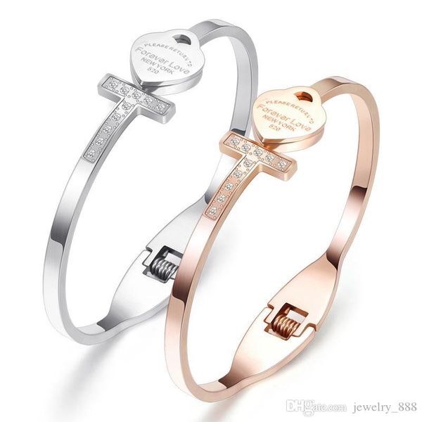 rose gold plated heart shape stainless steel rhinestone bangle bracelet womens, White
rose gold plated heart shape stainless steel rhinestone bangle bracelet womens, White