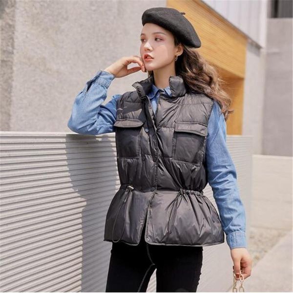 women's vests 2021 women winter ultra light white duck down vest female slim sleeveless jacket warm waistcoat, Black;white
women's vests 2021 women winter ultra light white duck down vest female slim sleeveless jacket warm waistcoat, Black;white