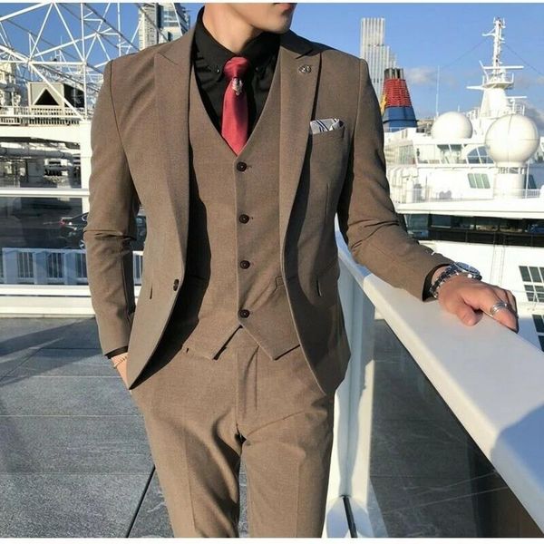 men's suits & blazers arrival mens formal dress wedding groom bridegroom wear business brown single button slim fit 3 pieces tailored s, White;black
men's suits & blazers arrival mens formal dress wedding groom bridegroom wear business brown single button slim fit 3 pieces tailored s, White;black
