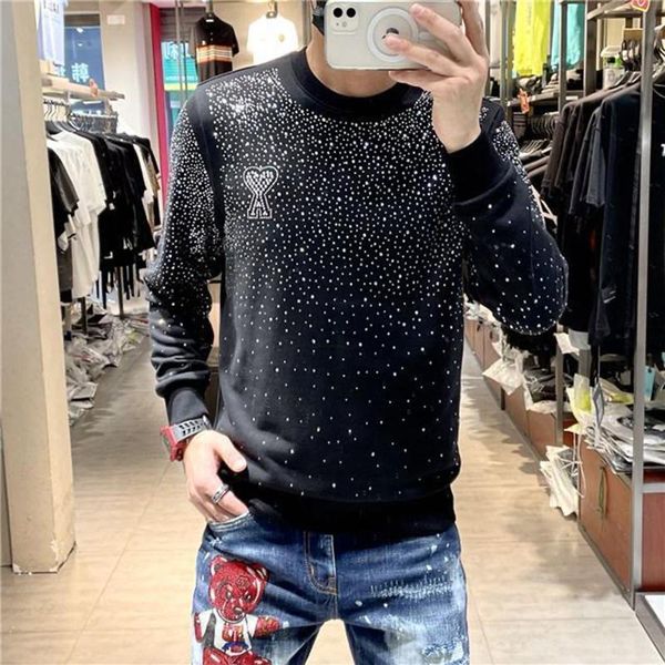 men's hoodies & sweatshirts fall hoodie rhinestone style pullover fashion trend hoody warm and comfortable hip hop top, Black
men's hoodies & sweatshirts fall hoodie rhinestone style pullover fashion trend hoody warm and comfortable hip hop top, Black