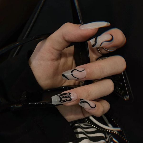 false nails letter personalized dark graffiti nail art wearable long fake with glue 24pcs/box wearing tools as gift, Red;gold
false nails letter personalized dark graffiti nail art wearable long fake with glue 24pcs/box wearing tools as gift, Red;gold