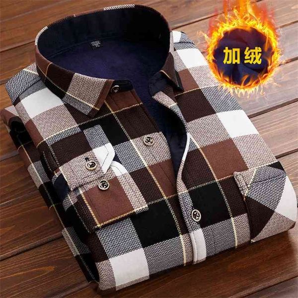 autumn winter men fleece shirt fashion plaid thick keep warm male print long sleeve business big size l-6xl 210626, White;black
autumn winter men fleece shirt fashion plaid thick keep warm male print long sleeve business big size l-6xl 210626, White;black