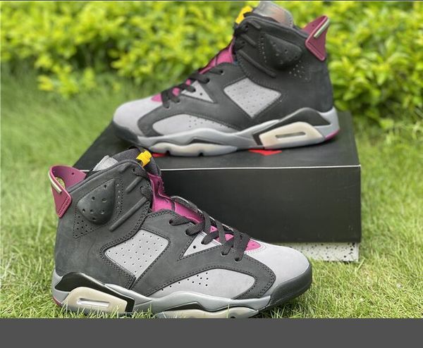 shoes original 6 bordeaux mens basketball black light graphite-dark grey-bordeaux sports sneakers running trainers
