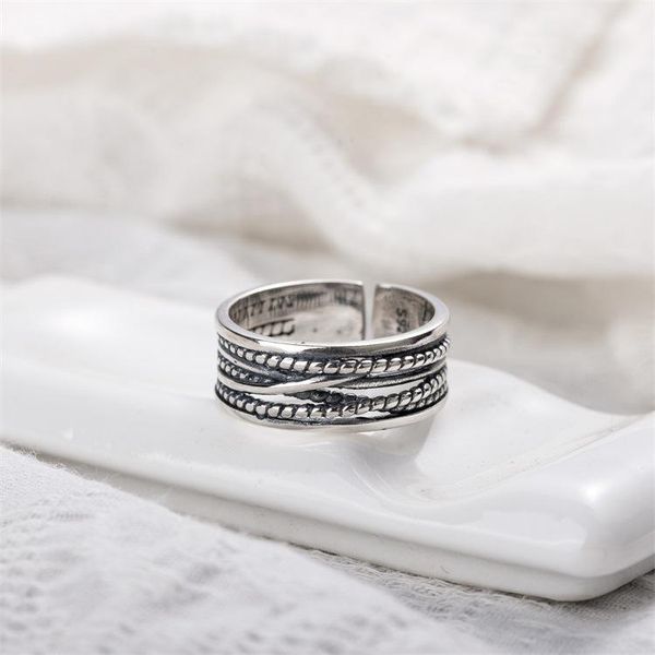 cluster rings s925 silver retro thai bank opening european and american fashion personality weaving ring jewelry for men women, Golden;silver
cluster rings s925 silver retro thai bank opening european and american fashion personality weaving ring jewelry for men women, Golden;silver