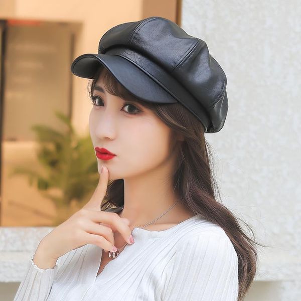 stingy brim hats 2# solid color women's octagonal hat leather versatile painter spring sunscreen oversized selling, Blue;gray
stingy brim hats 2# solid color women's octagonal hat leather versatile painter spring sunscreen oversized selling, Blue;gray