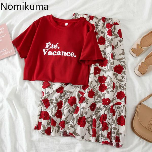 nomikuma 2021 summer 2 piece outfits women short sleeve t shirt floral printed high waist skirt korean vintage sets 3b527 two dress, White
nomikuma 2021 summer 2 piece outfits women short sleeve t shirt floral printed high waist skirt korean vintage sets 3b527 two dress, White