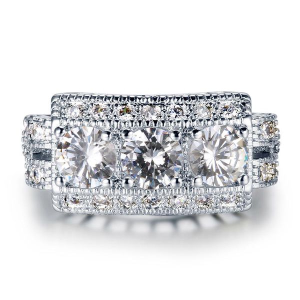 luxury 925 solid sterling silver white sapphire gemstone wedding engagement ring fine jewelry wholesale gifts drop cluster rings, Golden;silver
luxury 925 solid sterling silver white sapphire gemstone wedding engagement ring fine jewelry wholesale gifts drop cluster rings, Golden;silver