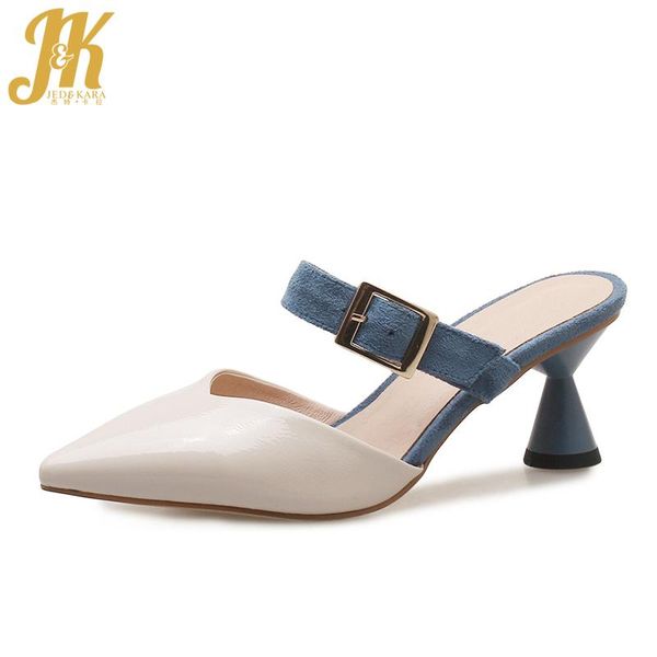 slippers jk 2021 high heels summer women pointed toe slides shoes pu footwear strange style fashion mules ladies, Black
slippers jk 2021 high heels summer women pointed toe slides shoes pu footwear strange style fashion mules ladies, Black