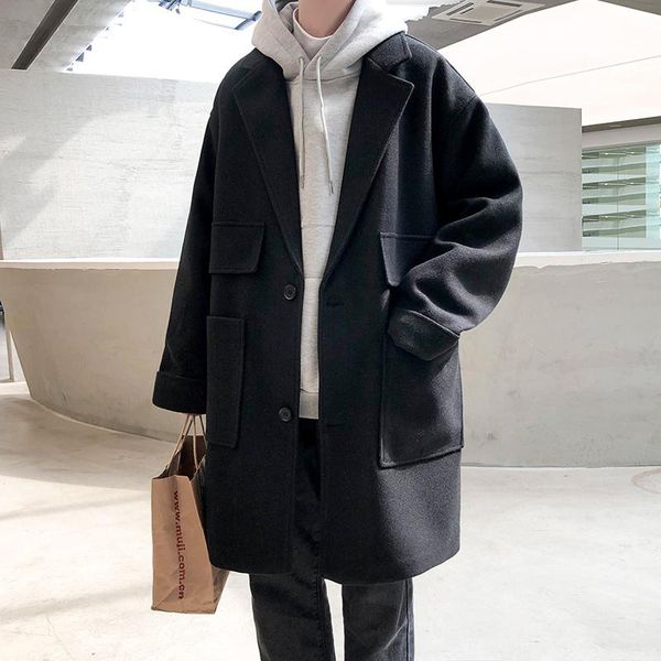 men's trench coats black long coat men 2022 over mens thick pockets windbreaker male korean fashion harajuku winter jackets streetwear, Tan;black
men's trench coats black long coat men 2022 over mens thick pockets windbreaker male korean fashion harajuku winter jackets streetwear, Tan;black