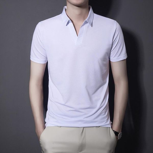 solid fashion shirt short sleeve mens polo thin summer cool streetwear slim fit casual plus size, White;black
solid fashion shirt short sleeve mens polo thin summer cool streetwear slim fit casual plus size, White;black