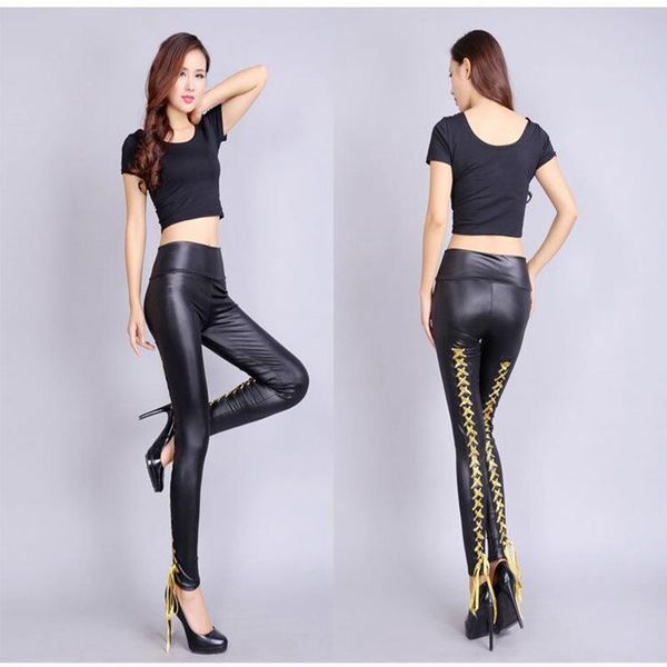 women's leggings cfyh punk black pu leather legging gothic cotton stitching women bandage see through web elastic
women's leggings cfyh punk black pu leather legging gothic cotton stitching women bandage see through web elastic