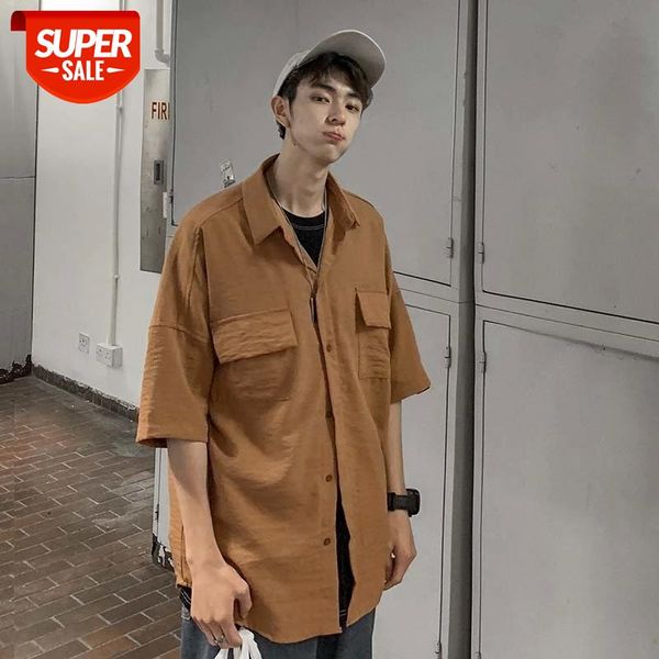 2019 summer men's loose students short sleeve high-quality pocket shirt popular brand half male french cuff shirts -2xl #ut33, White;black
2019 summer men's loose students short sleeve high-quality pocket shirt popular brand half male french cuff shirts -2xl #ut33, White;black