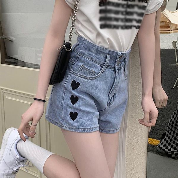 summer love embroidered denim shorts women 2021 high waist thin outer wear wild wde leg pants fashion for girls women's, White;black
summer love embroidered denim shorts women 2021 high waist thin outer wear wild wde leg pants fashion for girls women's, White;black