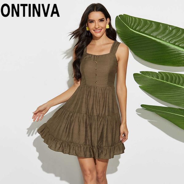 summer dresses women slim fit spaghetti strap buttons ruffles vestidos de fiesta vintage female mini ruched dress beach street 210527, Black;gray
summer dresses women slim fit spaghetti strap buttons ruffles vestidos de fiesta vintage female mini ruched dress beach street 210527, Black;gray