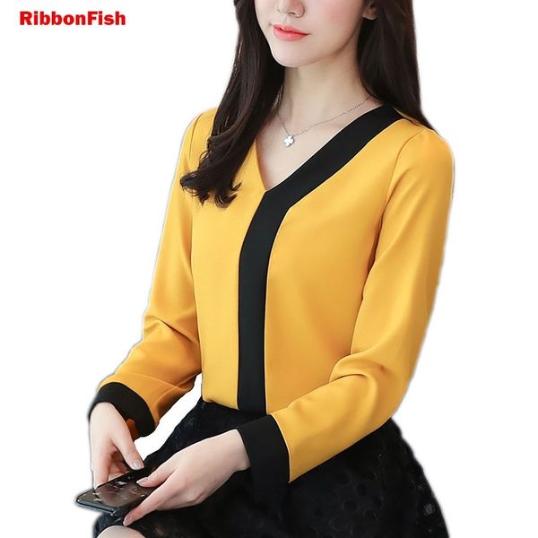 office wear women summer chiffon blouses shirts lady girls casual v-neck patchwork long sleeve blusas df1428 210609, White
office wear women summer chiffon blouses shirts lady girls casual v-neck patchwork long sleeve blusas df1428 210609, White