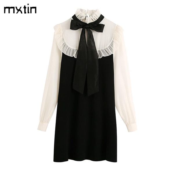 casual dresses vintage chic patchwork ruffle knitted mini dress women 2021 fashion long sleeve ladies party vestidos mujer, Black;gray
casual dresses vintage chic patchwork ruffle knitted mini dress women 2021 fashion long sleeve ladies party vestidos mujer, Black;gray