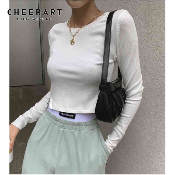autumn knit women tshirt casual long sleeve crop side zipper crewneck bodycon tee shirt femme clothing 210427, White
autumn knit women tshirt casual long sleeve crop side zipper crewneck bodycon tee shirt femme clothing 210427, White
