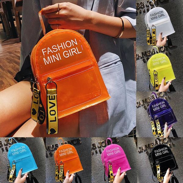 backpack style women girl mini size transparent backpacks clear pvc teenager zipper trendy student school travel bag mochila feminina
backpack style women girl mini size transparent backpacks clear pvc teenager zipper trendy student school travel bag mochila feminina