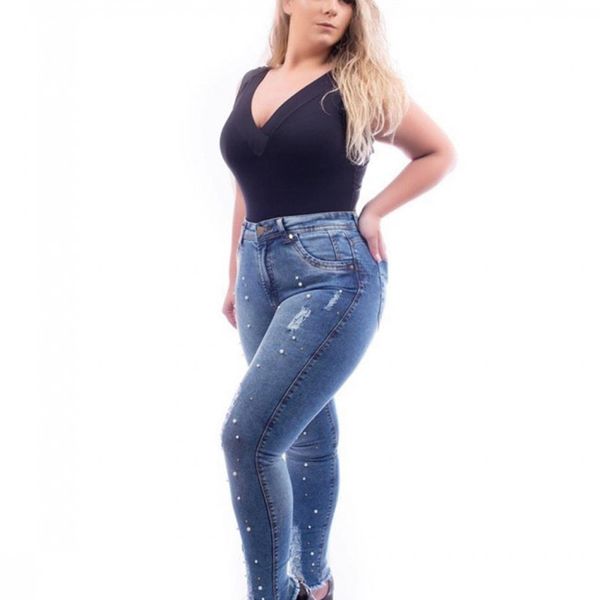 70% off outlet online women ripped nail bead jeans vintage high waist stretch denim pencil pants plus size fashion female clothing s-4xl, Blue
70% off outlet online women ripped nail bead jeans vintage high waist stretch denim pencil pants plus size fashion female clothing s-4xl, Blue