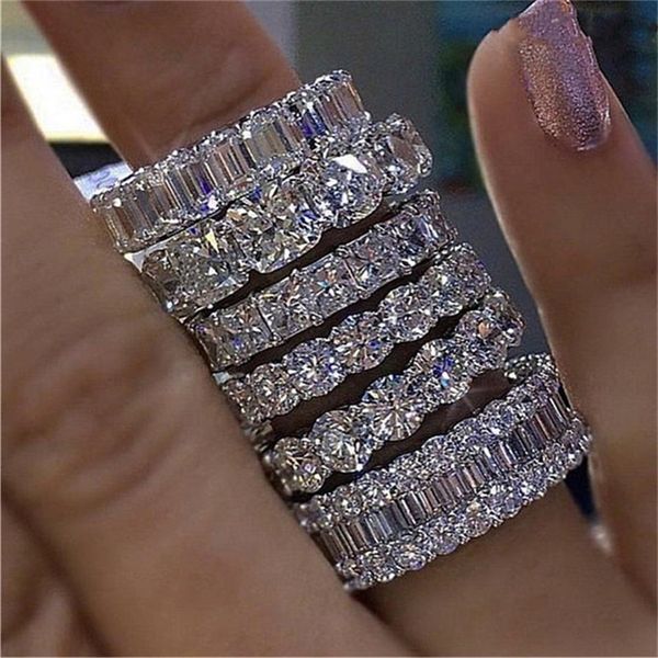vecalon 17 styles lovers promise ring diamond 925 sterling silver wedding band rings for women men party jewelry gift 32 t2, Slivery;golden
vecalon 17 styles lovers promise ring diamond 925 sterling silver wedding band rings for women men party jewelry gift 32 t2, Slivery;golden