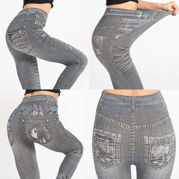 women's leggings women false denim jeans printing large size xs-3xl slim lady pocket casual pencil pants, Black
women's leggings women false denim jeans printing large size xs-3xl slim lady pocket casual pencil pants, Black
