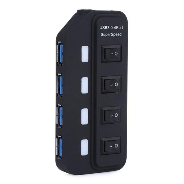 hubs high speed 4 usb 3.0 ports hub splitter on/off switches + ac power adapter with blue data cable
hubs high speed 4 usb 3.0 ports hub splitter on/off switches + ac power adapter with blue data cable