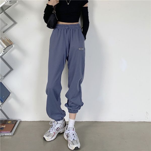 capris casual of women loose house solid sports tied women's jogging pants, Black;white
capris casual of women loose house solid sports tied women's jogging pants, Black;white