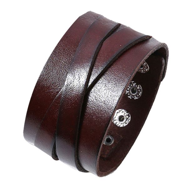 wide wrap layer bangle brown genuine leather material punk men bracelet jewelry geometric cuff jewelry pulsera hombre, Golden;silver
wide wrap layer bangle brown genuine leather material punk men bracelet jewelry geometric cuff jewelry pulsera hombre, Golden;silver