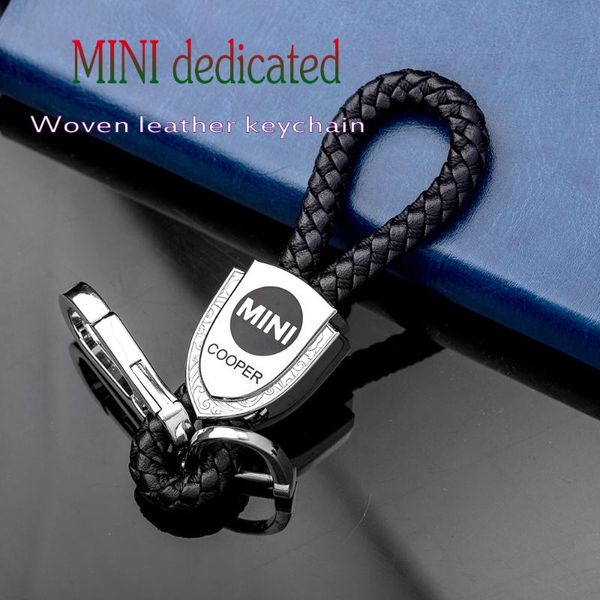 keychains fashion car mini key ring handmade leather braided rope with brand metal logo chain accessories senior boss style, Silver
keychains fashion car mini key ring handmade leather braided rope with brand metal logo chain accessories senior boss style, Silver