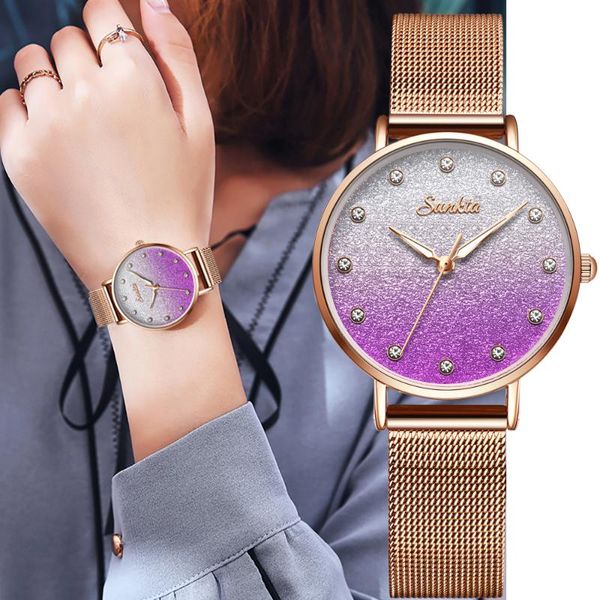 wristwatches sunkta women watches diamond ultra-thin stainless steel rose gold watch sport quartz wrist gift clocks, Slivery;brown
wristwatches sunkta women watches diamond ultra-thin stainless steel rose gold watch sport quartz wrist gift clocks, Slivery;brown