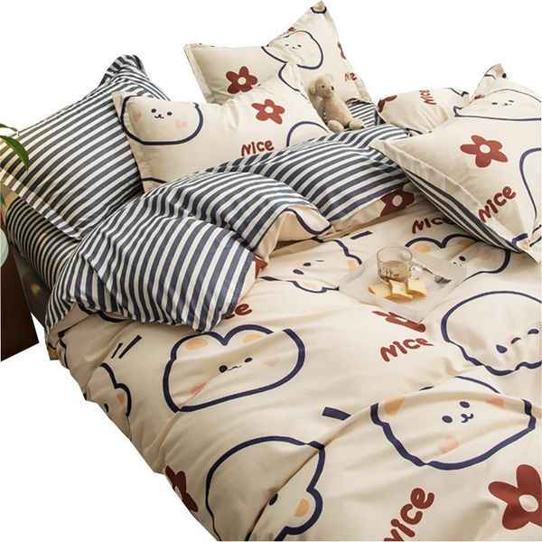 bedding sets washed cotton four-piece ins quilt cover student dormitory single 3 pcs set bed sheet one-piece
bedding sets washed cotton four-piece ins quilt cover student dormitory single 3 pcs set bed sheet one-piece