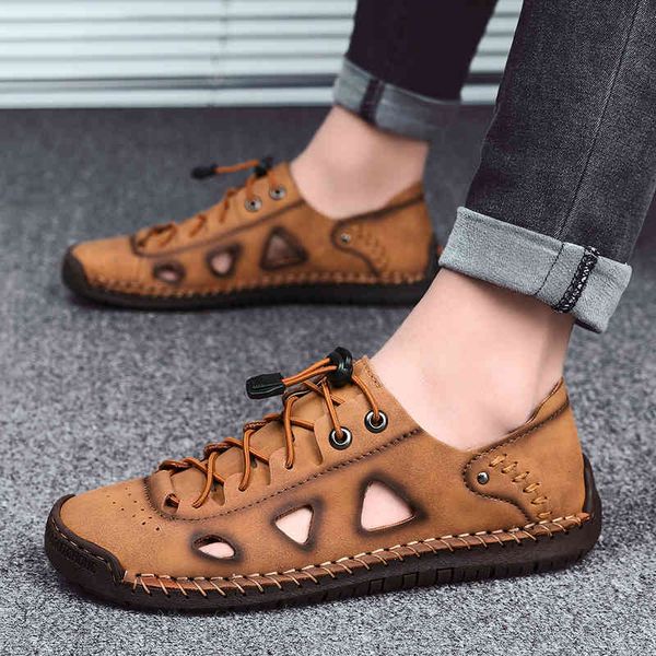 slippers men summer sandals 's genuine leather hollow handmade sewing casual work big size 48 iioi, Black
slippers men summer sandals 's genuine leather hollow handmade sewing casual work big size 48 iioi, Black