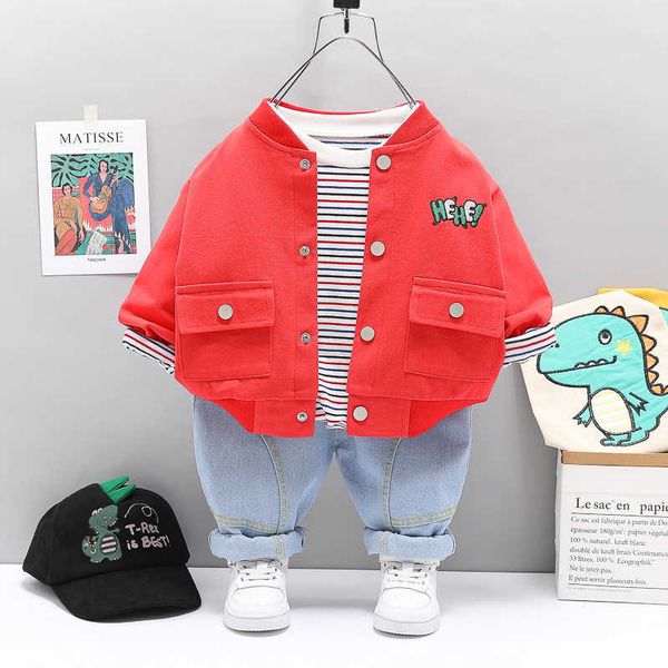 0-5 years spring boy clothing set casual fashion cartooncoat+t-shirt+pant kid children baby toddler 210615, White
0-5 years spring boy clothing set casual fashion cartooncoat+t-shirt+pant kid children baby toddler 210615, White